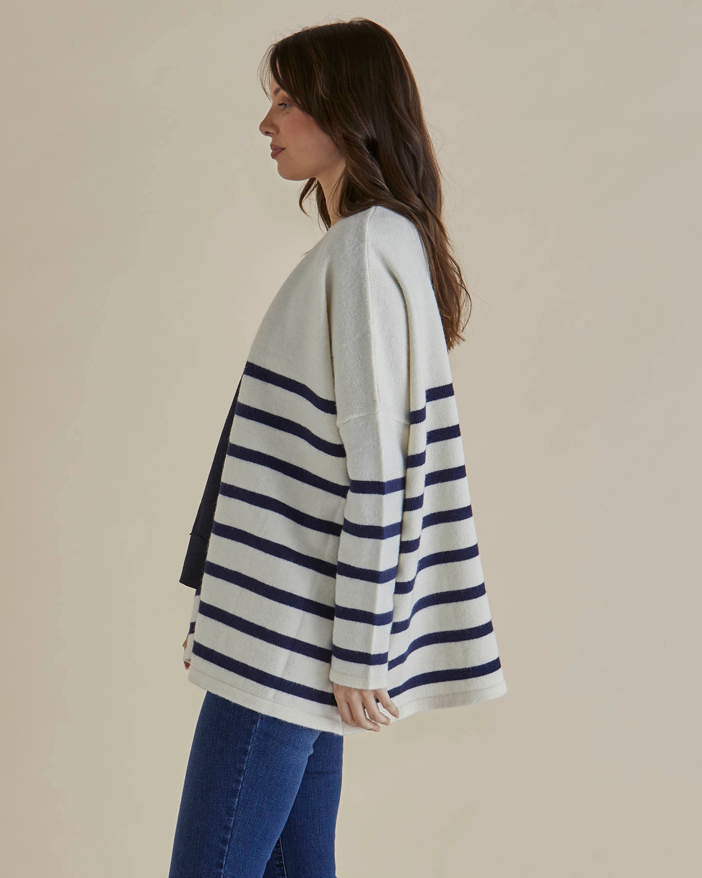 Emy Cardigan - Blue/White Stripe