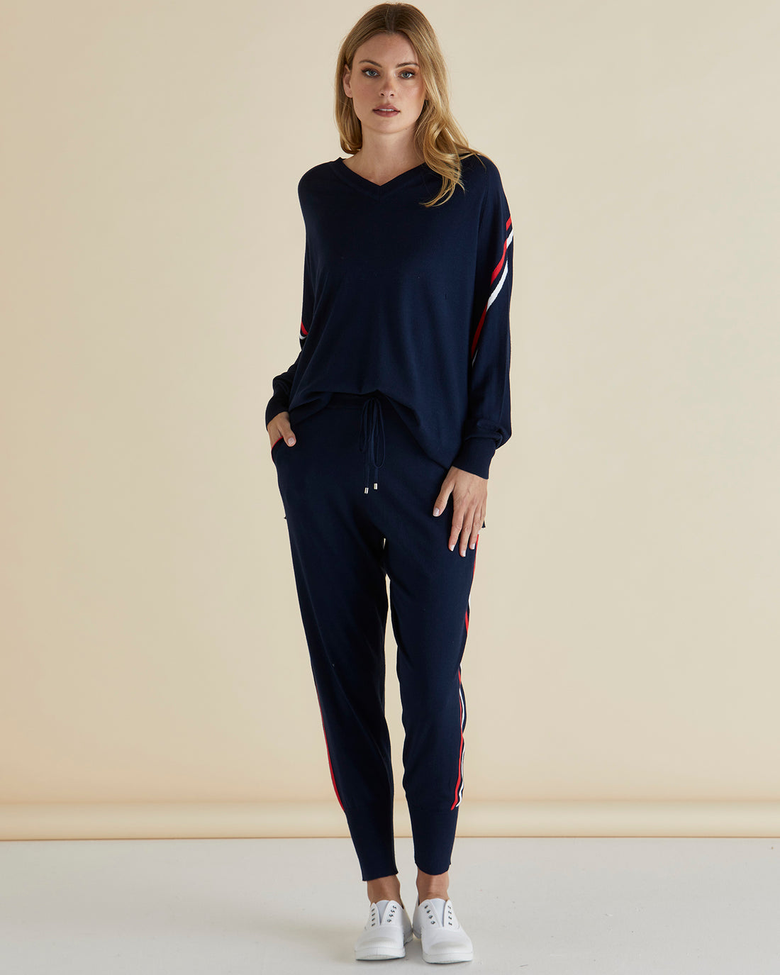 Aida Knit Pant - Navy