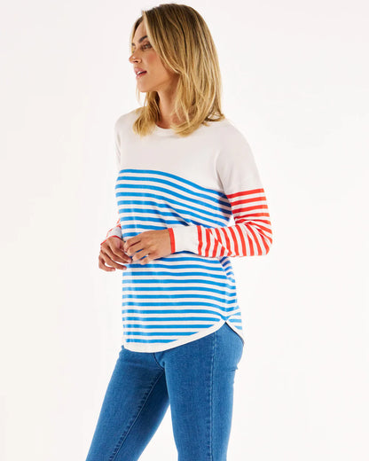 Sophie Knit - Blue &amp; Red Stripe