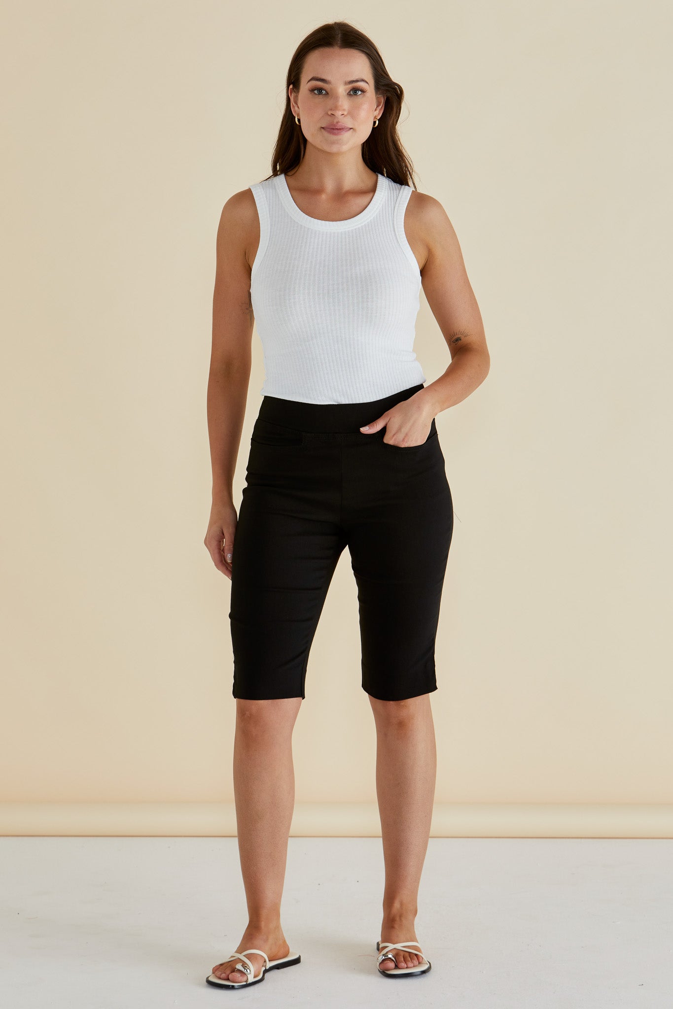 Bermuda Bengaline Shorts - Black