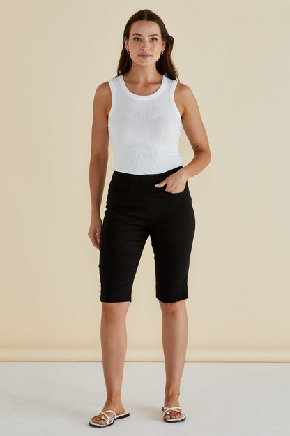 Bermuda Bengaline Shorts - Black