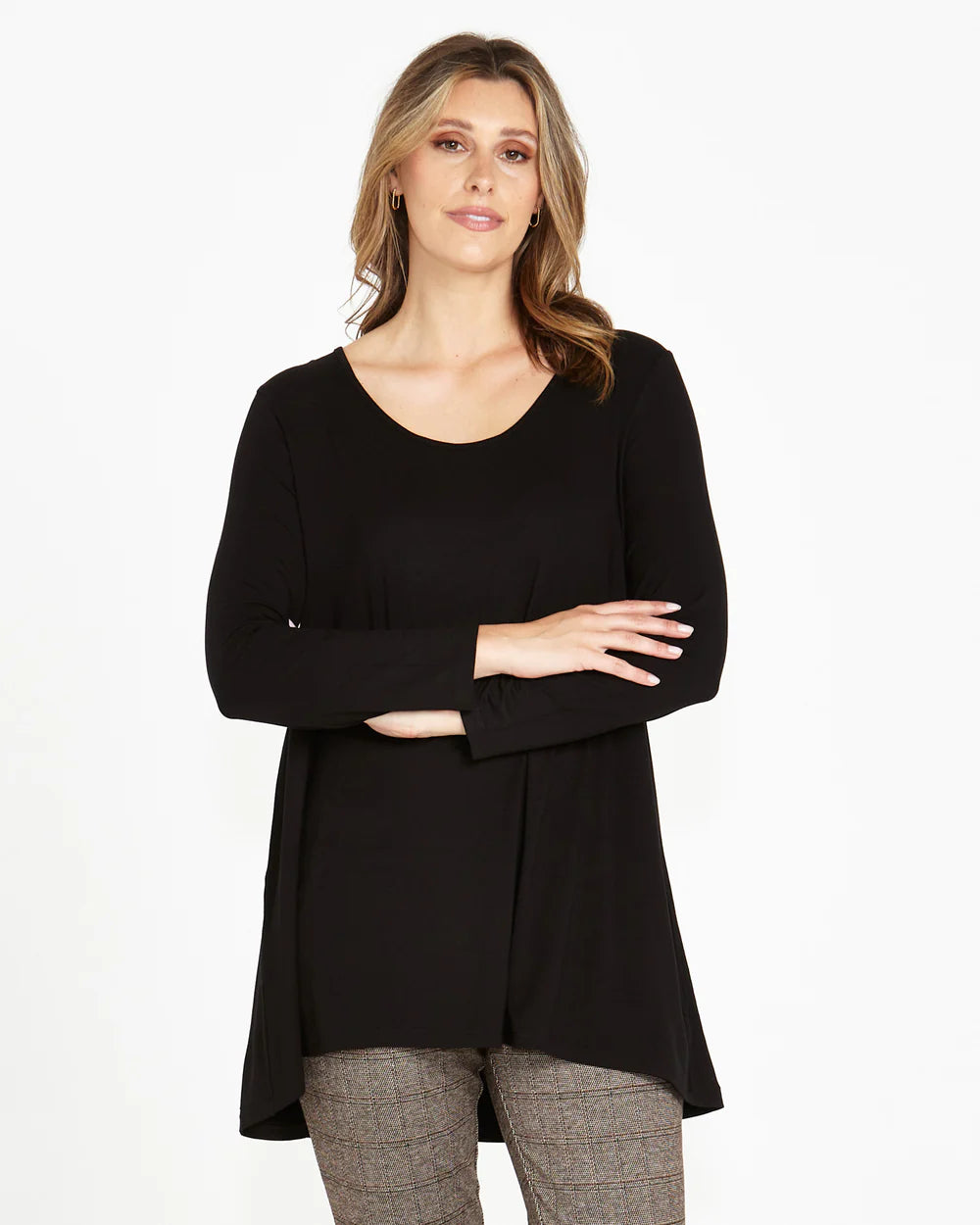 Cairo Tunic Bamboo Top - Black