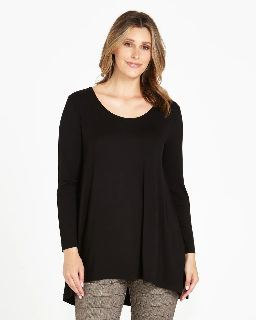 Cairo Tunic Bamboo Top - Black