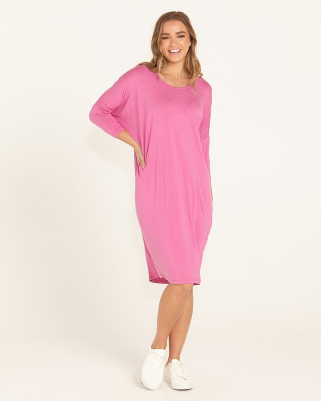 Lucia T-Shirt Dress - Winter Pink