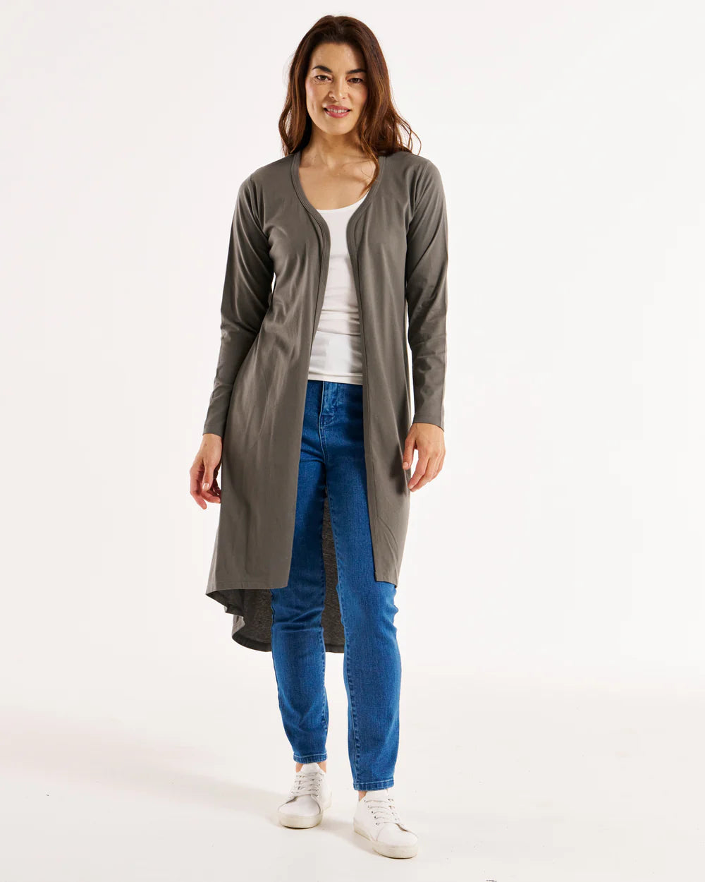 Byron Loose Sleeve Cardigan - Ash Green