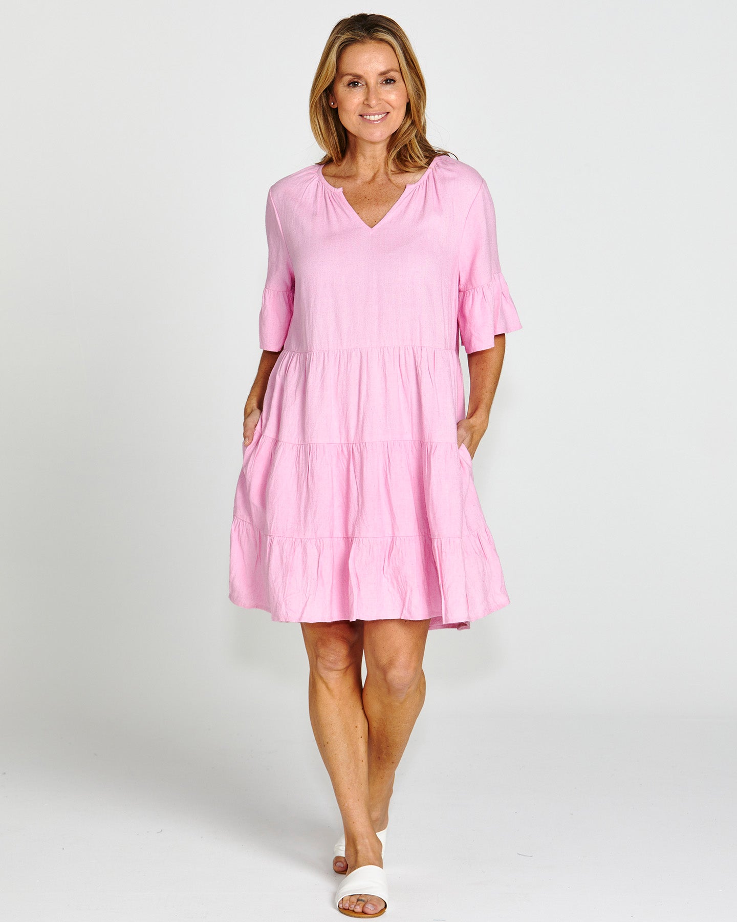 Sally Summer Dress - Prism Pink