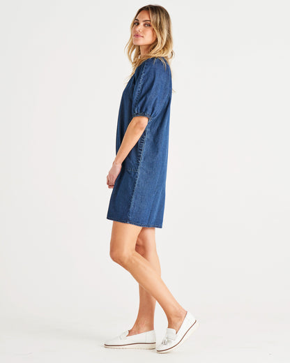 Mahalo Denim Dress - Blue Wash