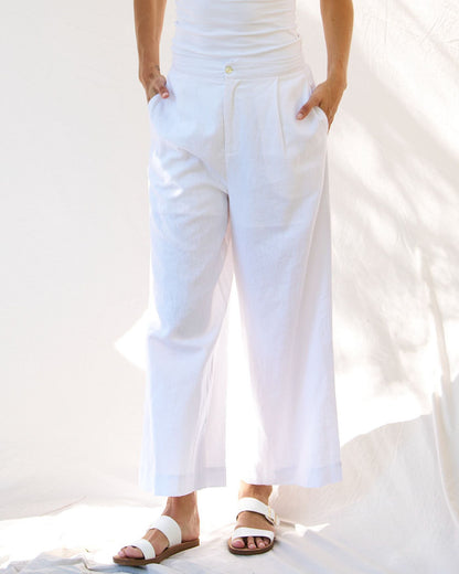 Aspen Palazzo Pants - White