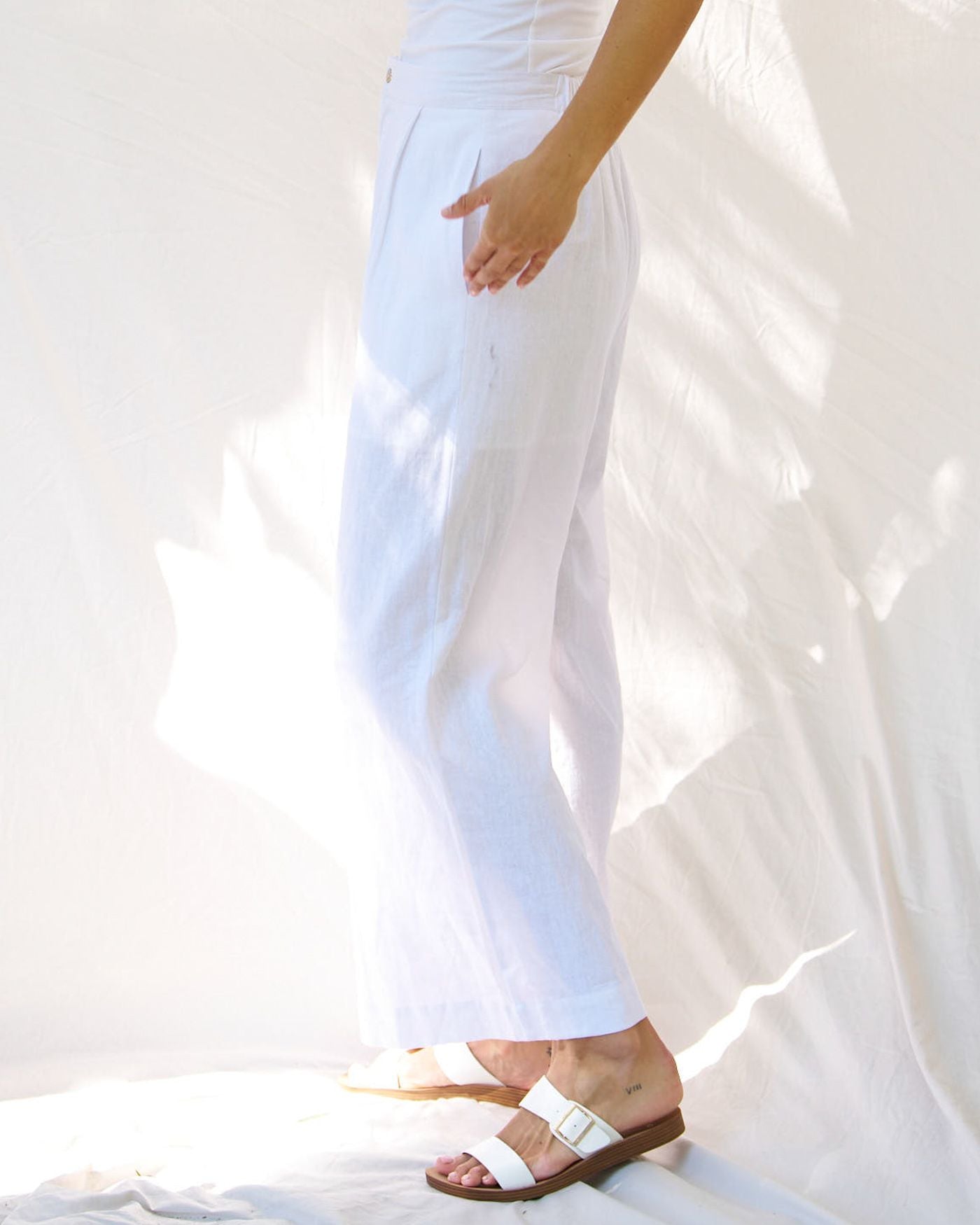 Aspen Palazzo Pants - White