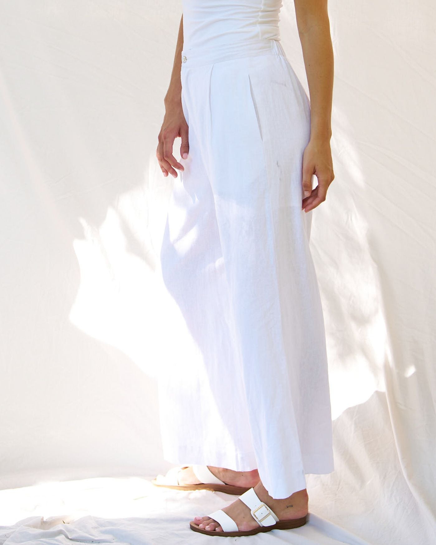 Aspen Palazzo Pants - White