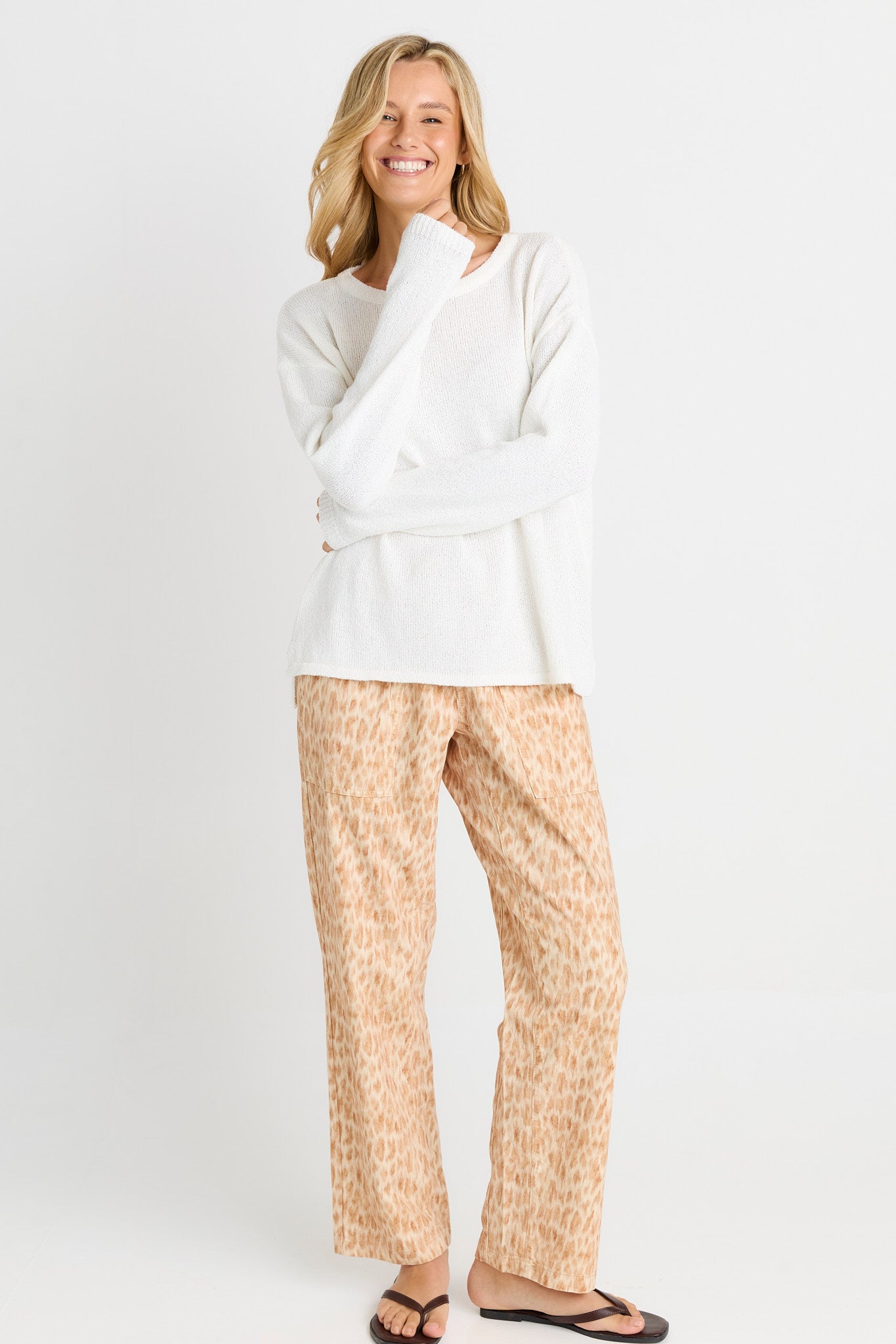 Quinn Cotton Joggers - Ocelot Print