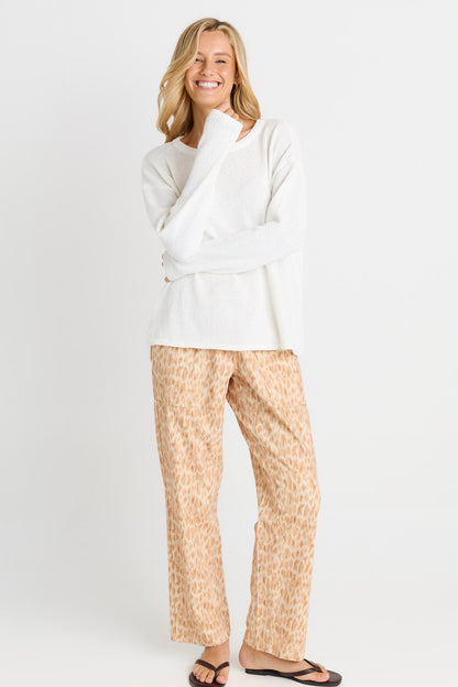 Quinn Cotton Joggers - Ocelot Print