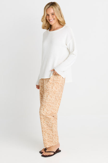 Quinn Cotton Joggers - Ocelot Print
