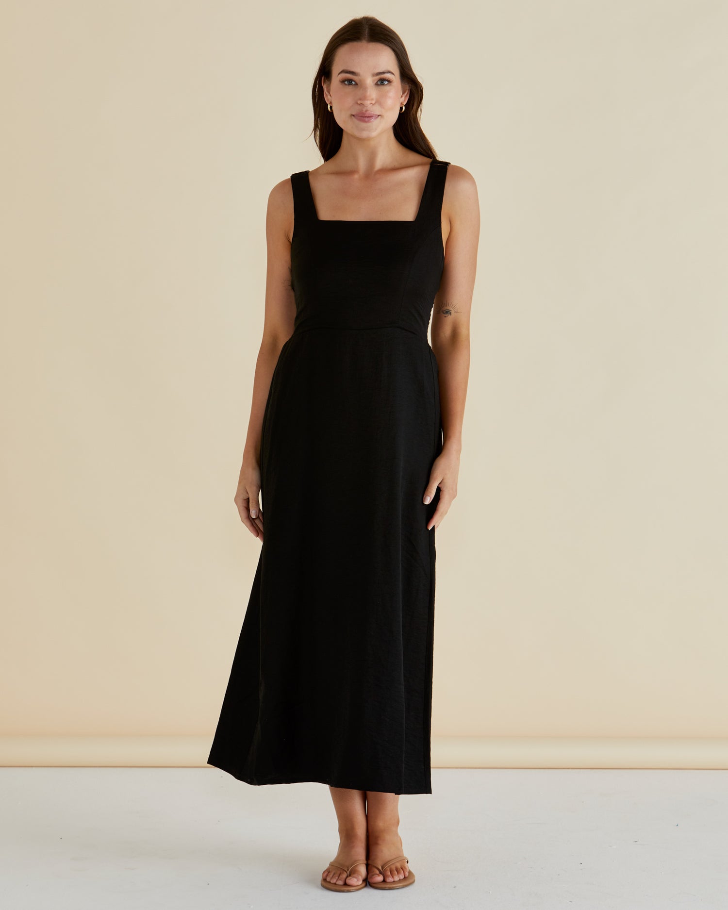 Tegan Midi Dress - Black
