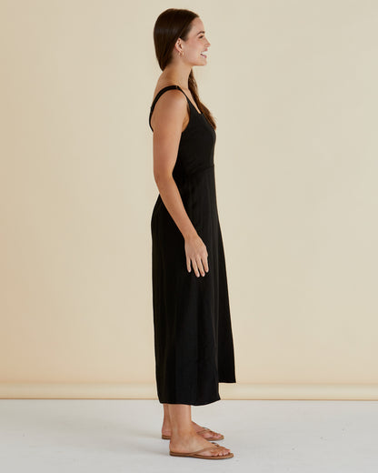Tegan Midi Dress - Black