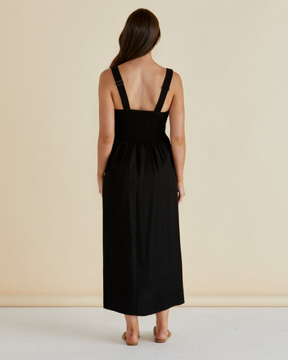 Tegan Midi Dress - Black