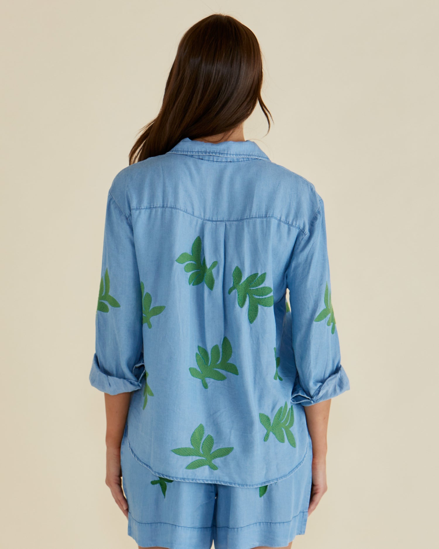 Daria Lyocell Shirt - Leaf Mid Wash