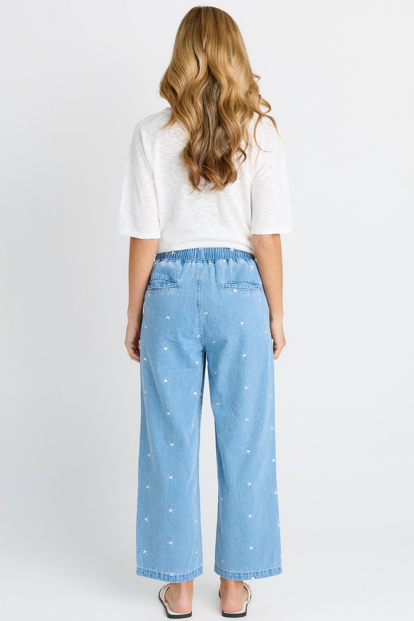Star Denim Joggers - Blue Denim