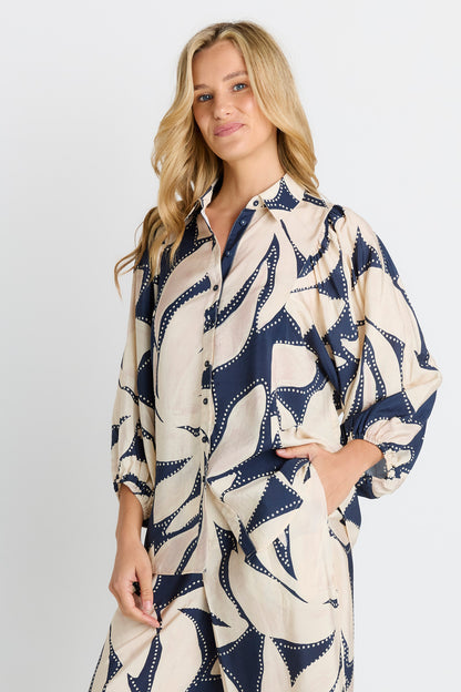 Nova Shirt - Blue Floral