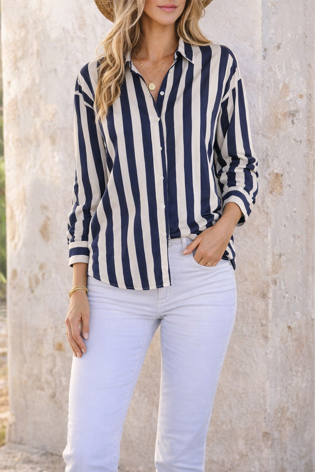 Stripe Shirt - Navy Stripe