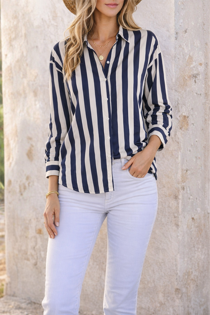 Stripe Shirt - Navy Stripe