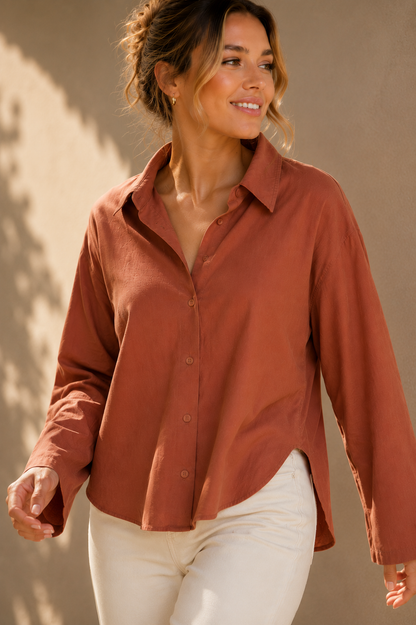 Bridie Shirt - Rosewood