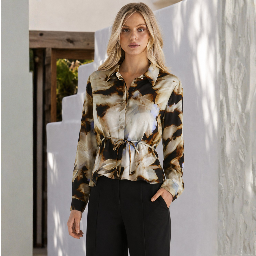 Carmine Shirt - Blurred Floral