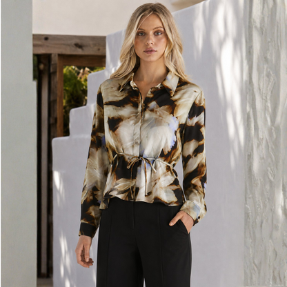 Carmine Shirt - Blurred Floral
