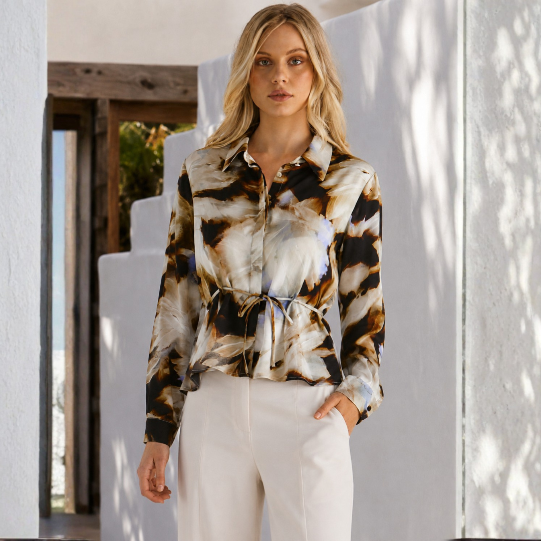 Carmine Shirt - Blurred Floral