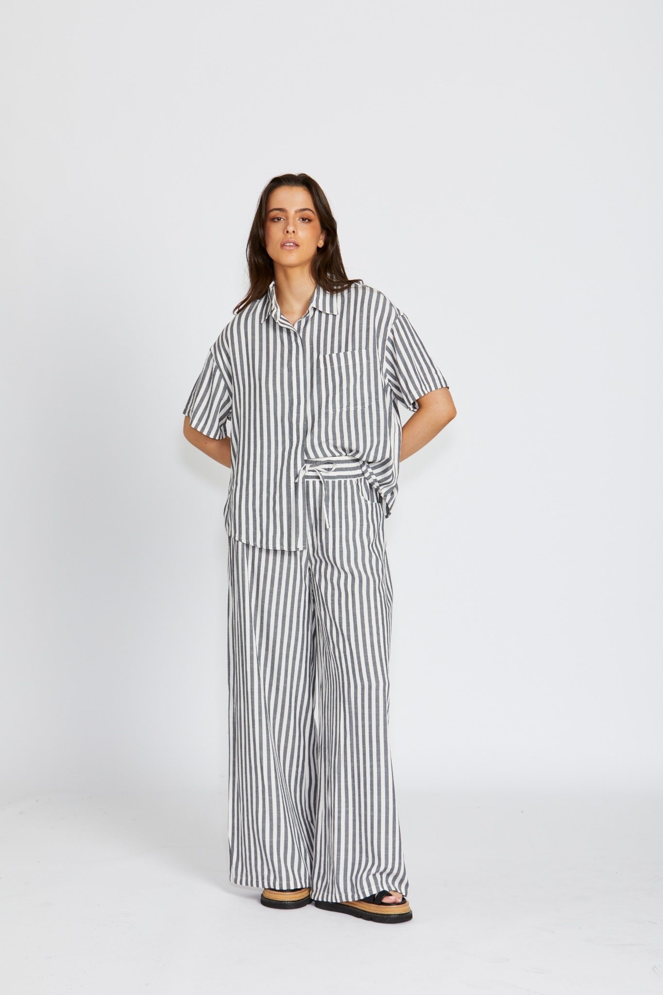 Clementine Pants - Black Stripe