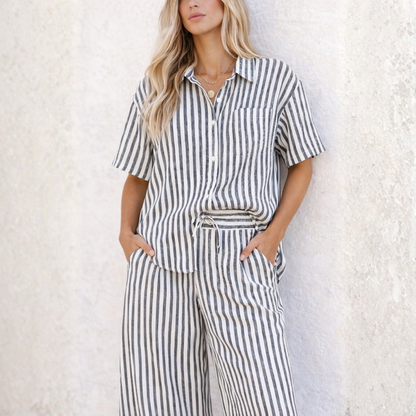 Clementine Shirt - Black Stripe