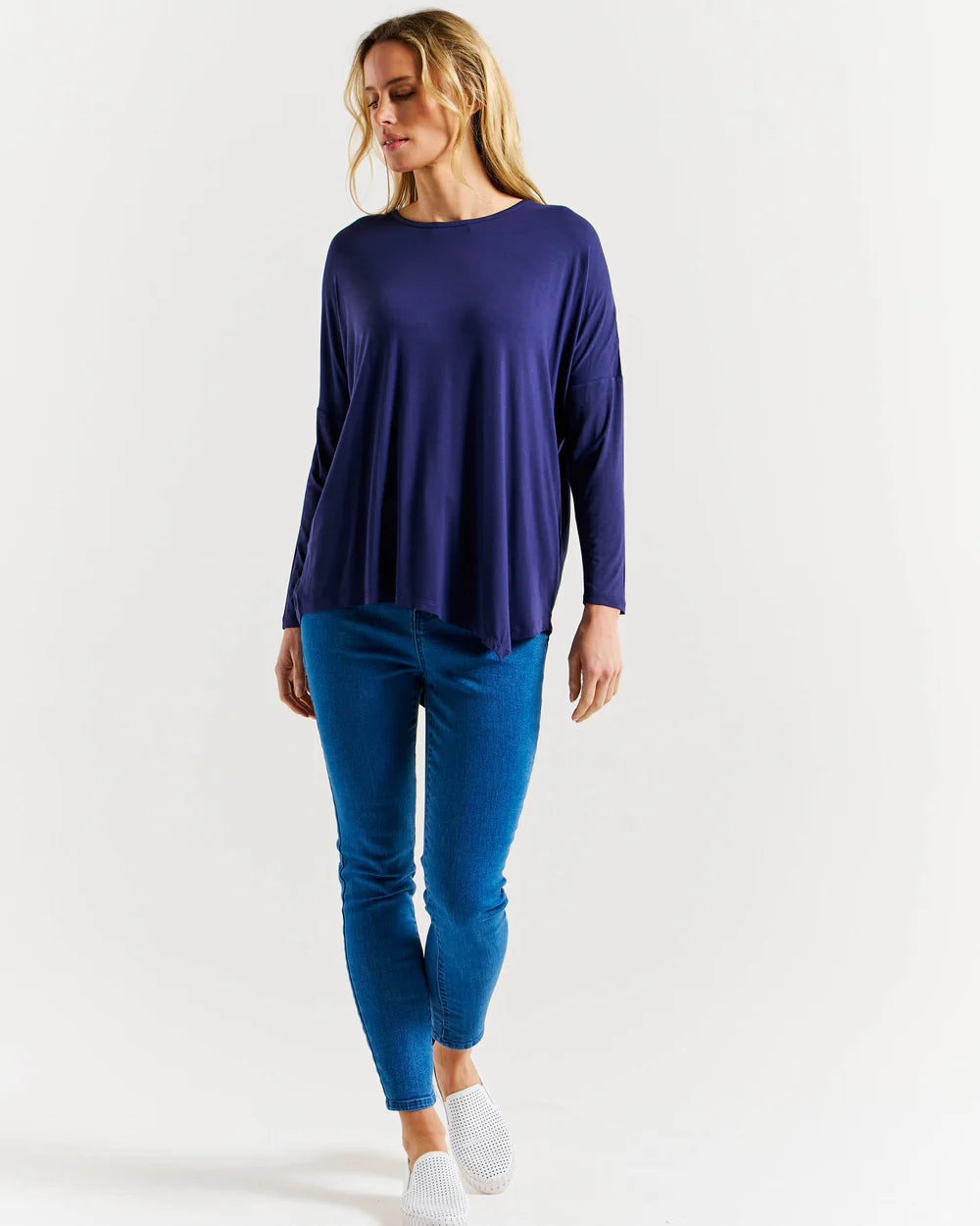 Clemont Bamboo Top - Navy