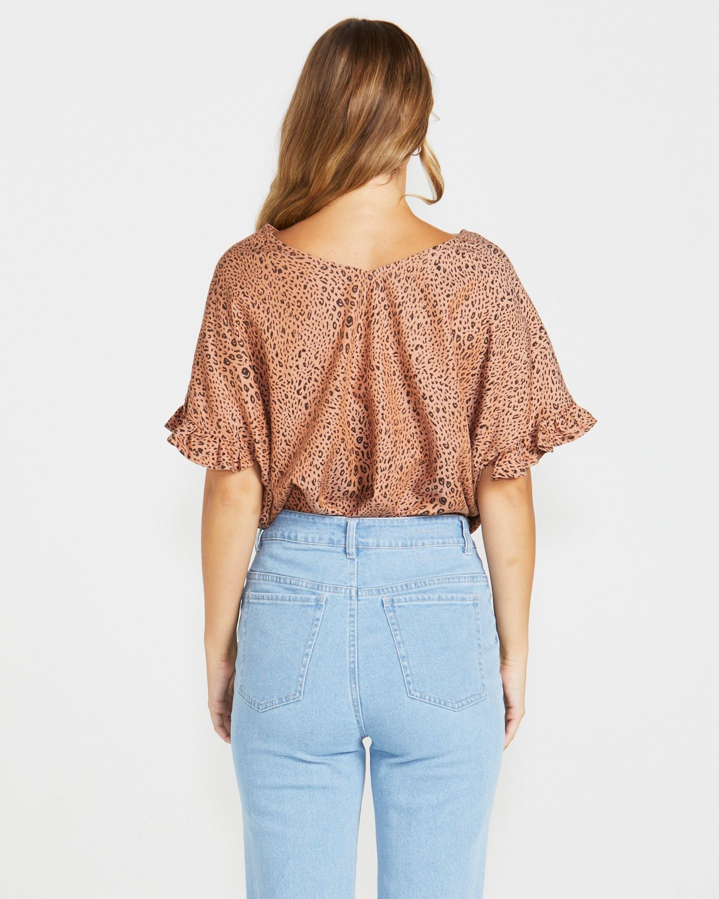 Davie Top - Sandy Animal Print