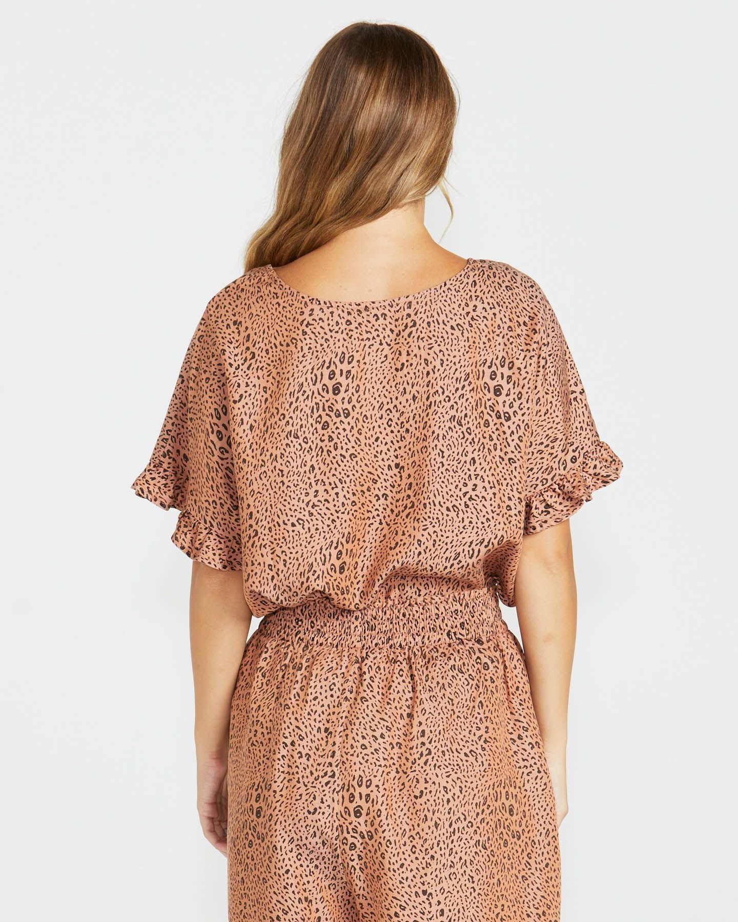 Davie Top - Sandy Animal Print