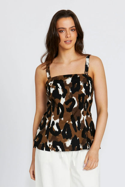 Ella Top - Animal Print