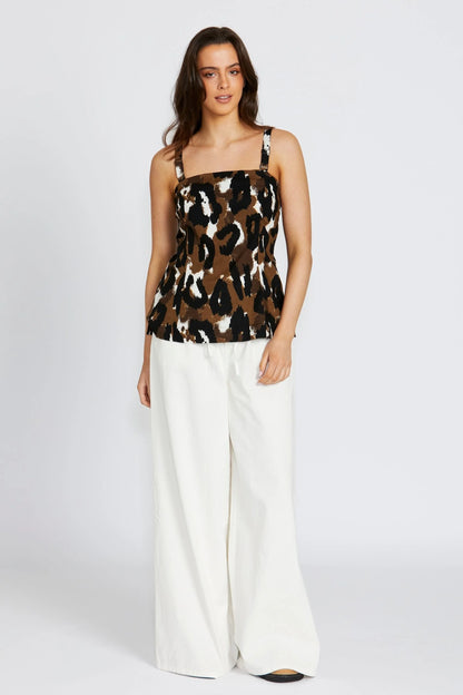 Ella Top - Animal Print