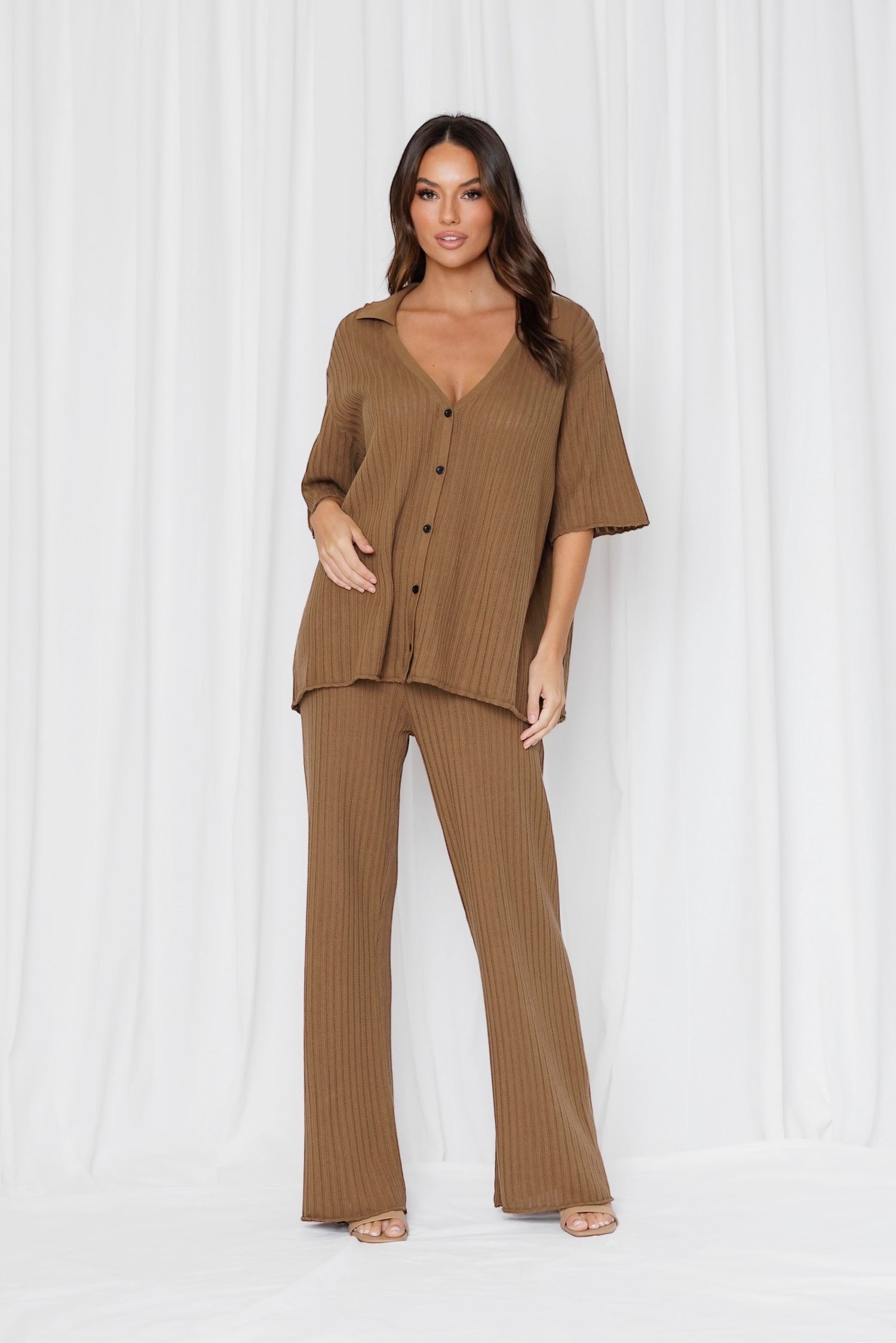Ellery Cotton Knitted Shirt - Mocha