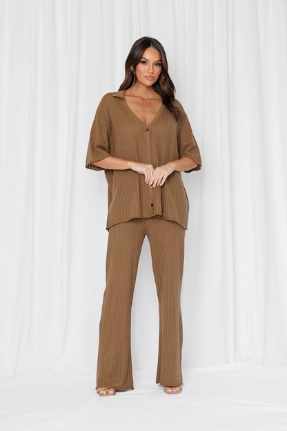 Ellery Cotton Knitted Shirt - Mocha