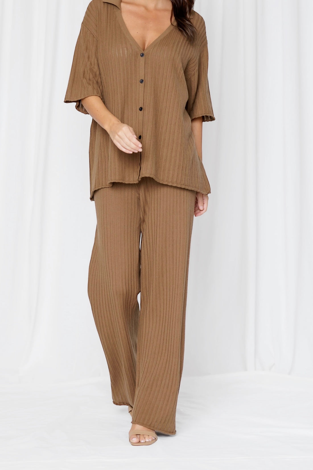 Ellery Cotton Knitted Pants - Mocha
