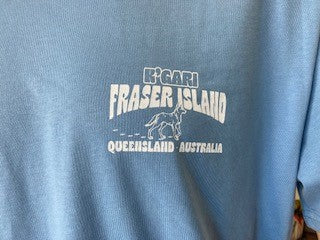 Kgari (Fraser Island) Map Shirt - Blue