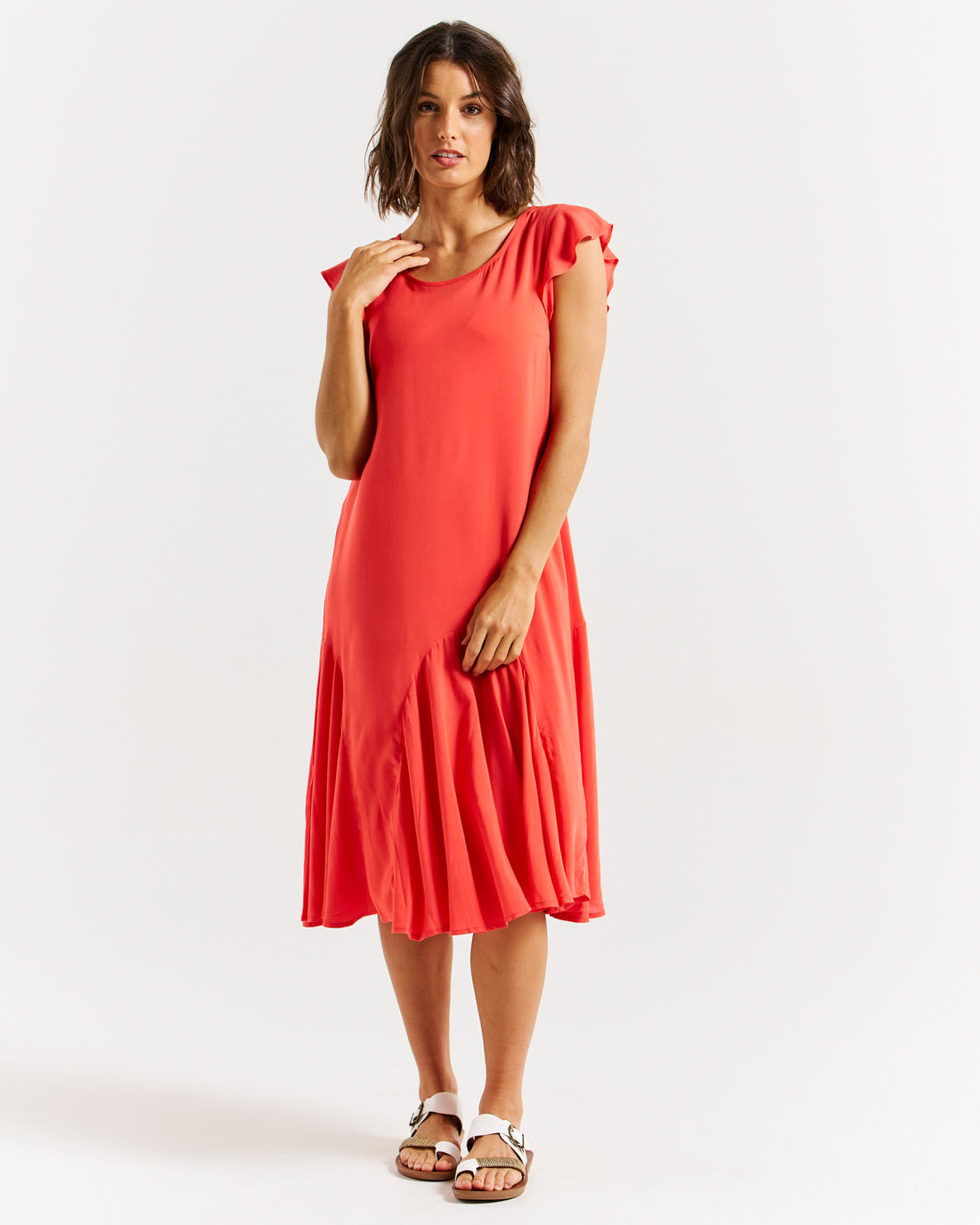 Hannah Dress - Fiesta Red