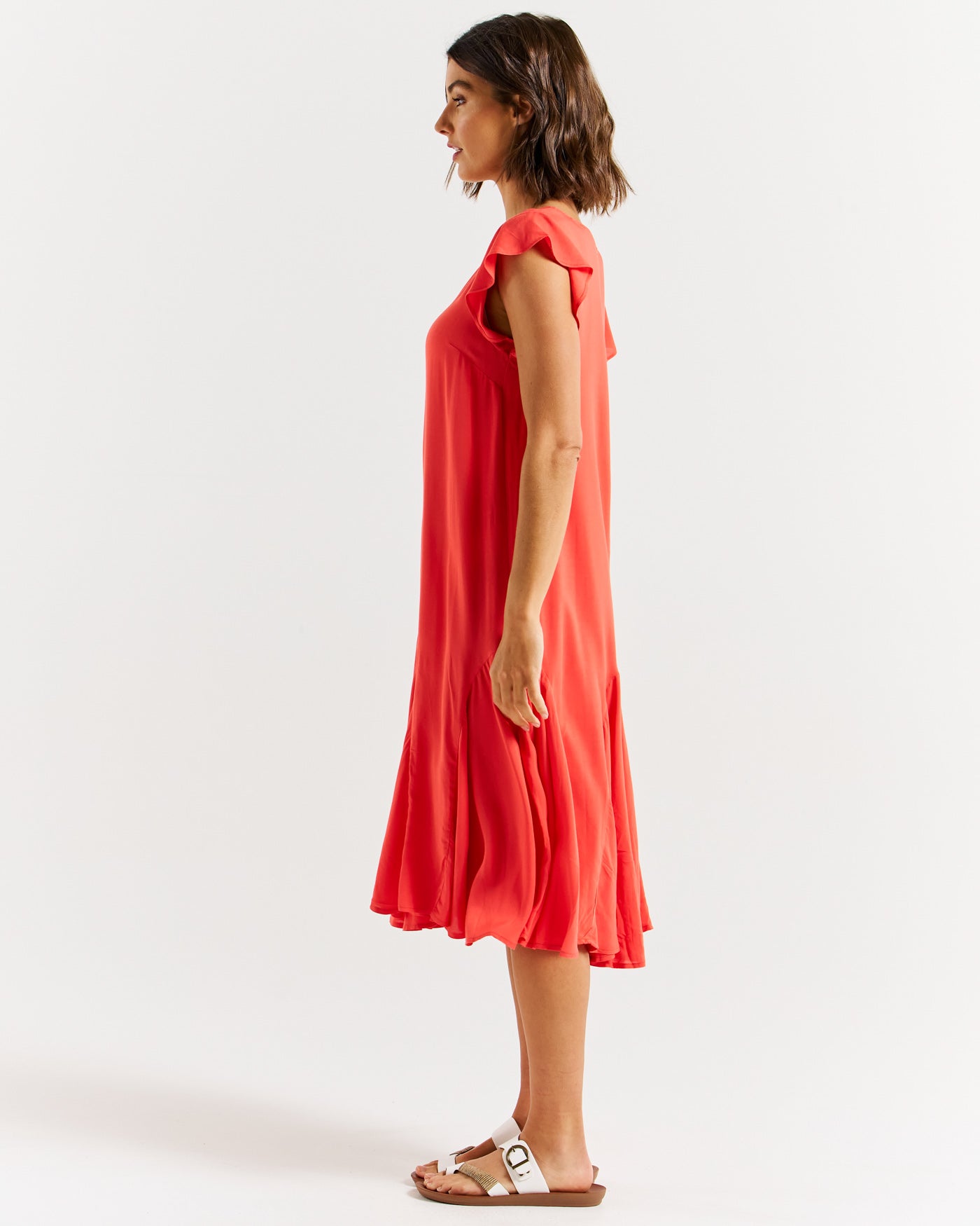 Hannah Dress - Fiesta Red