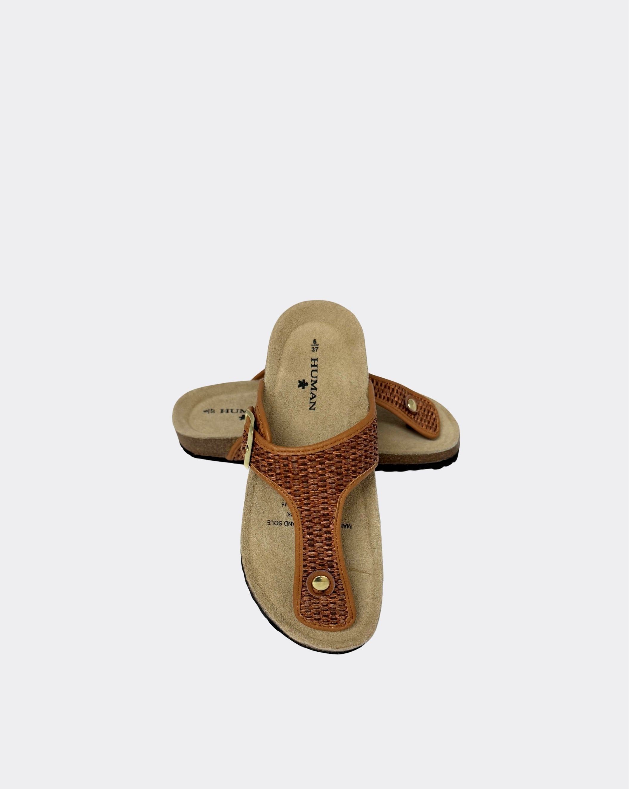 Icon Sandals - Tan Raffia