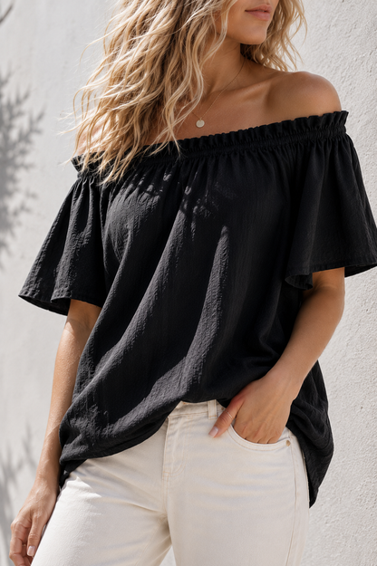 Jessica Shoulder Top - Coal