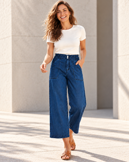 Lexton Mid-High Rise Pant - Dark Rinse