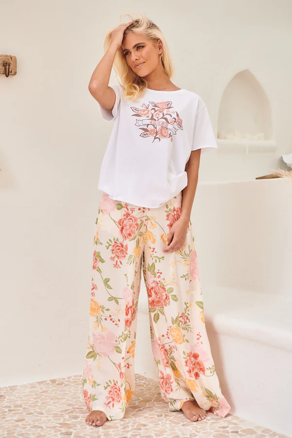 Lotus Flower Tee - White