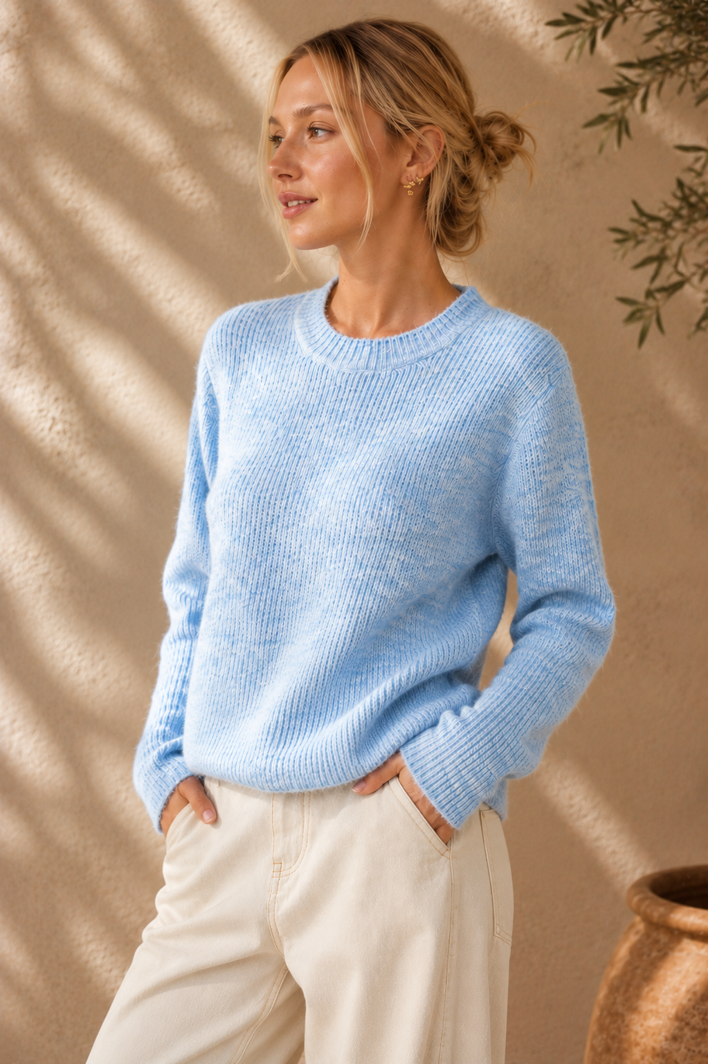 Marli Boxy Knit - Pale Knit