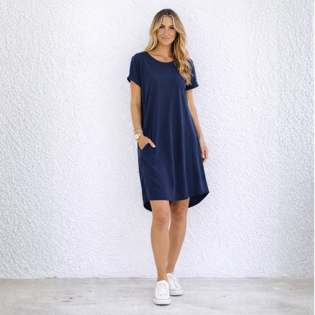 Maxine T-Shirt Dress - Coal