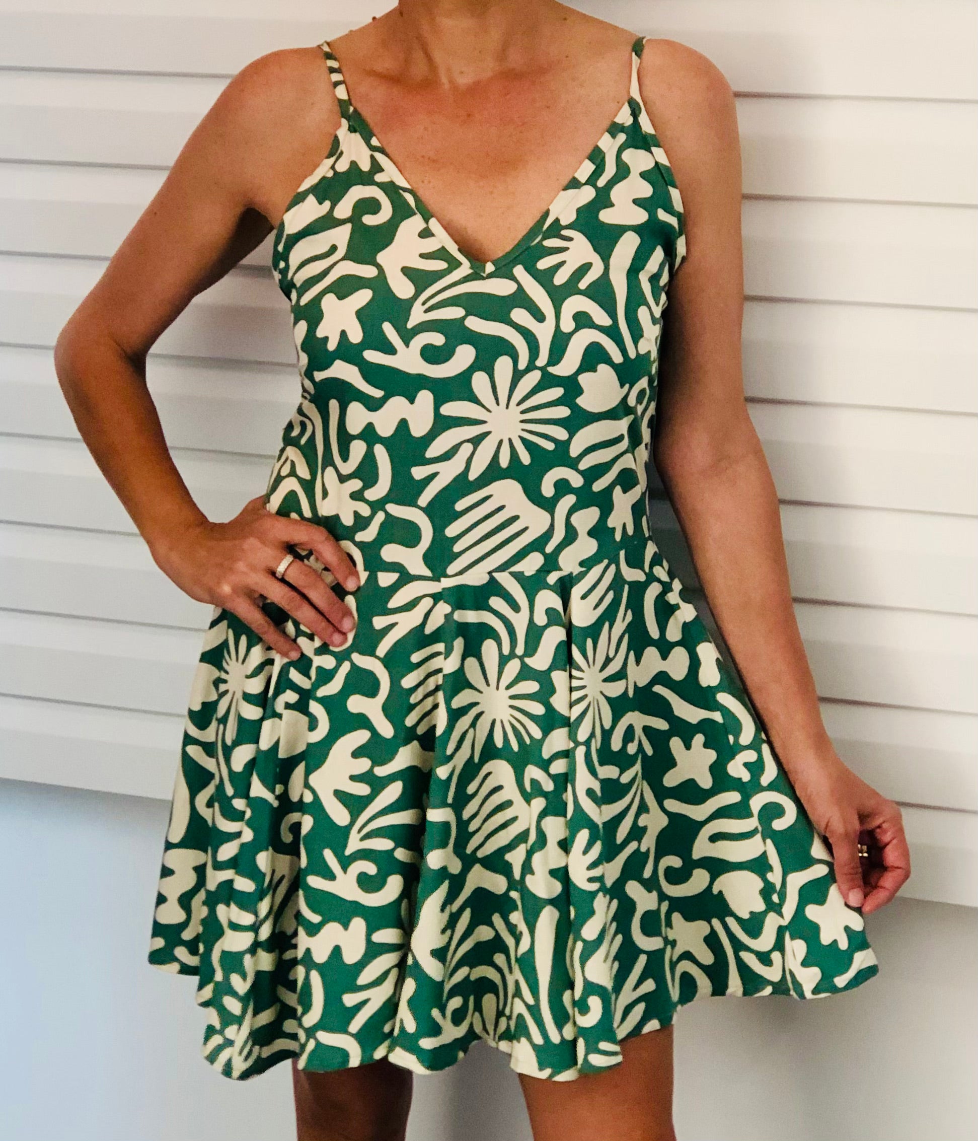 Mika Dress - Green Print