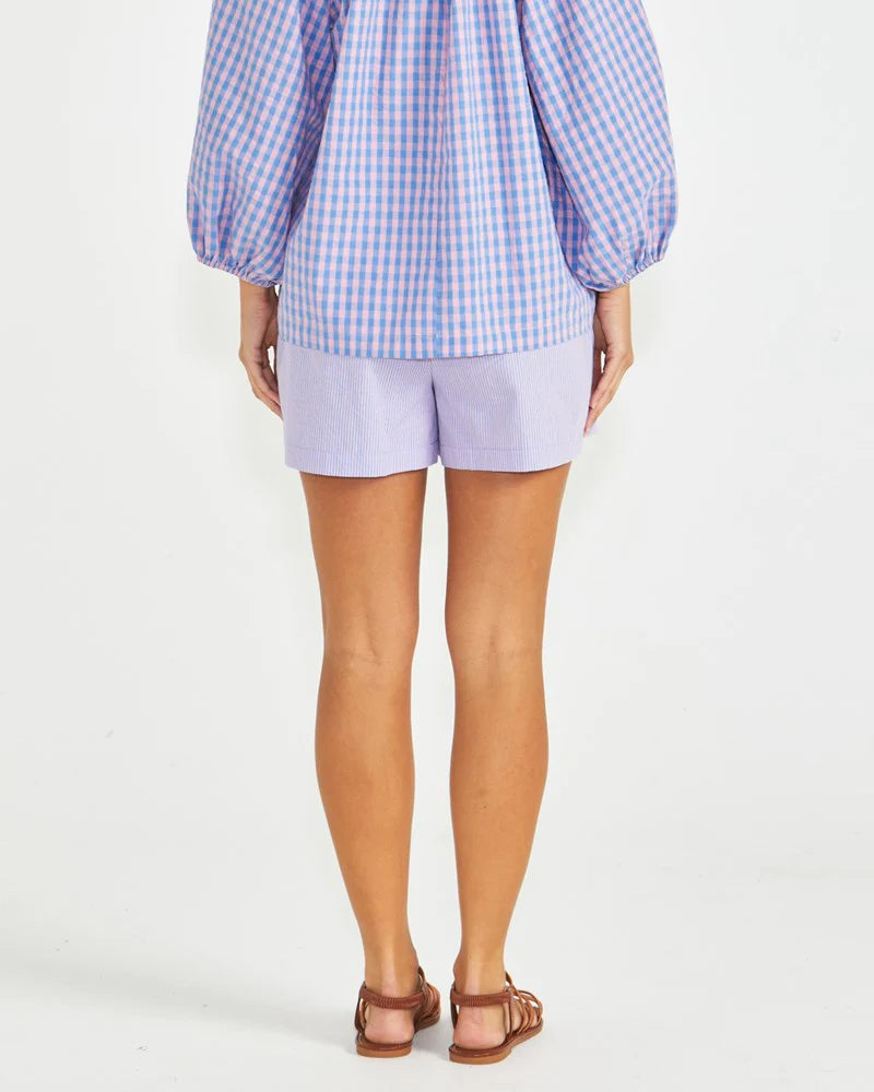 Phillipa Shorts - Blue Pink Stripe